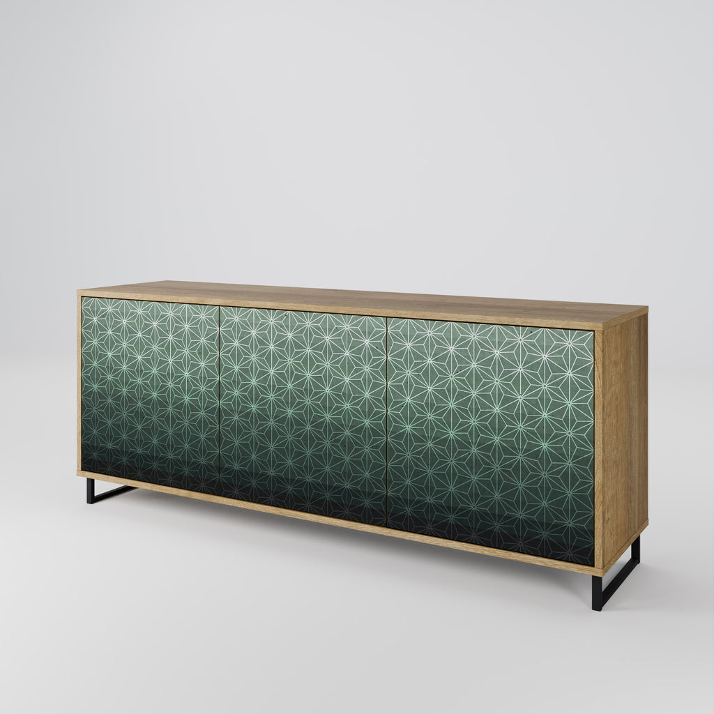 ORNAMENTAL GLIMMER 3-Door Sideboard in Oak Effect