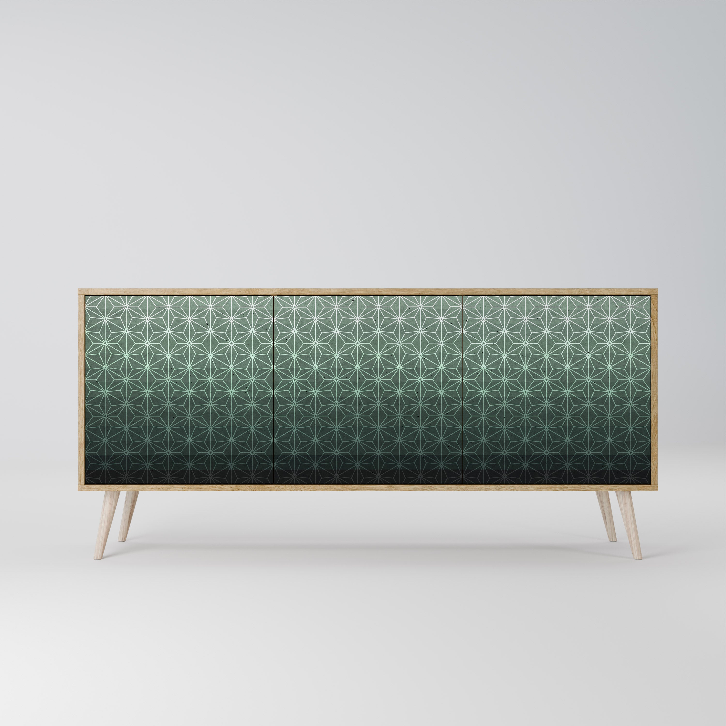 ORNAMENTAL GLIMMER 3-Door Sideboard in Oak Effect