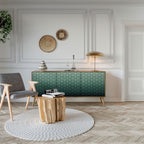 ORNAMENTAL GLIMMER Aparador de 3 Puertas en Efecto Roble