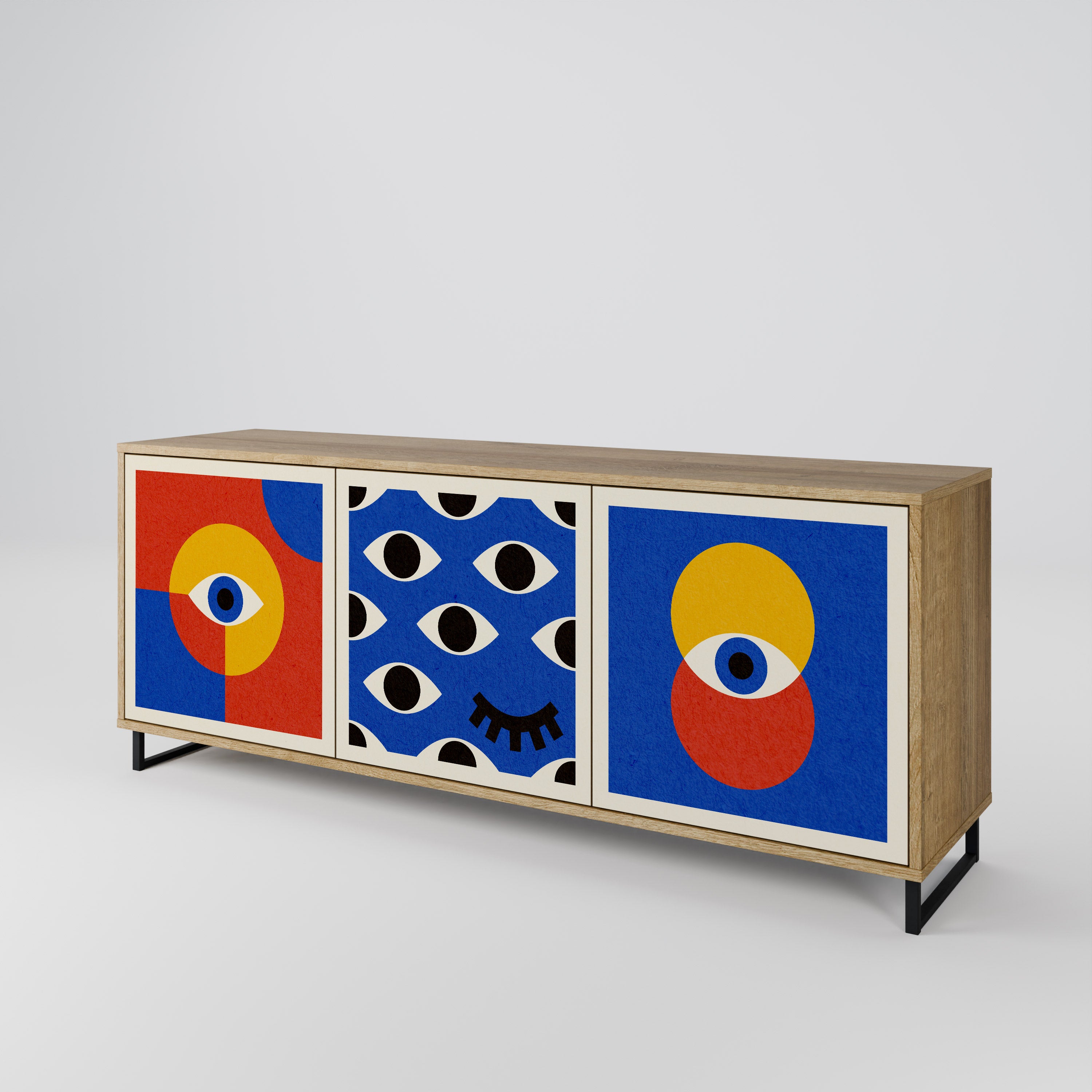 GEOMETRIC EYES 3-Door Sideboard