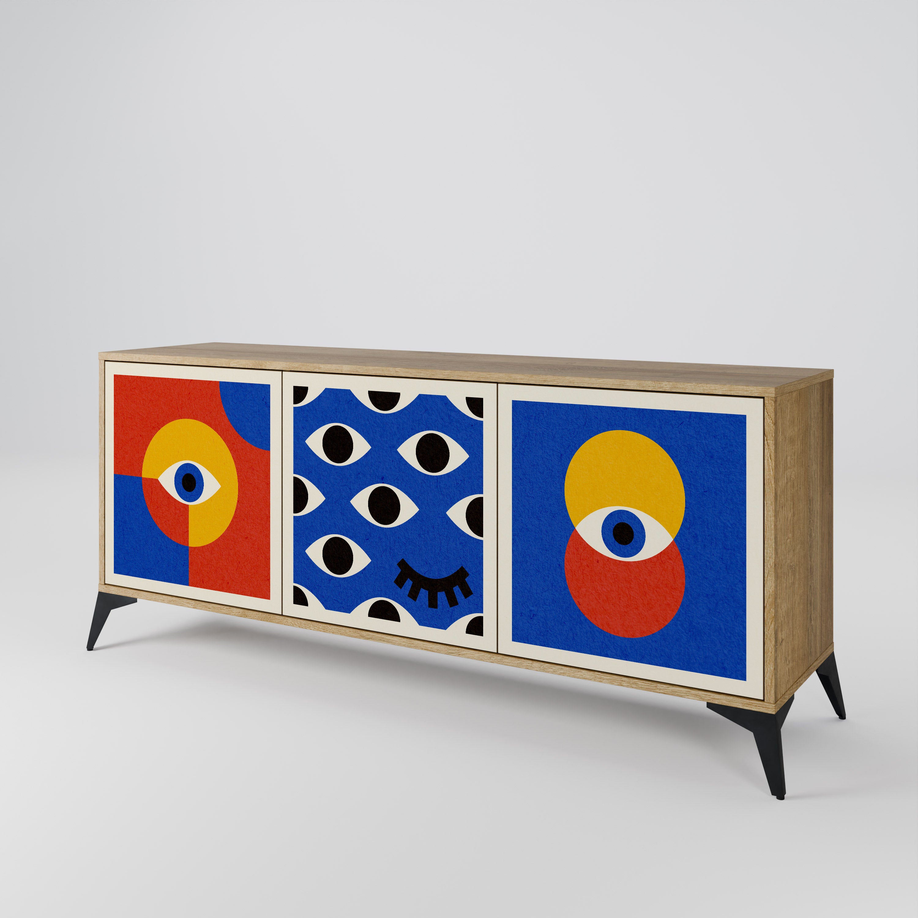 GEOMETRIC EYES 3-Door Sideboard