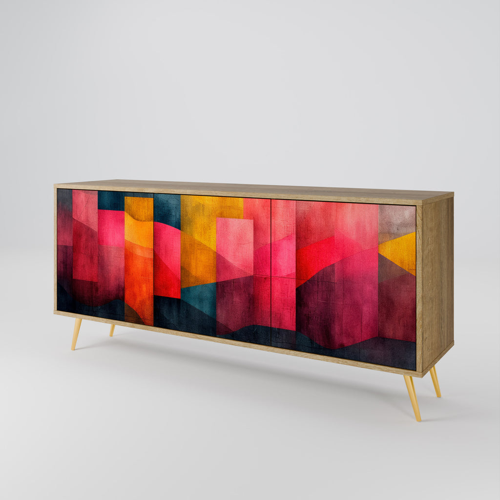 Aparador de 3 puertas COLORFUL SOUNDS efecto roble