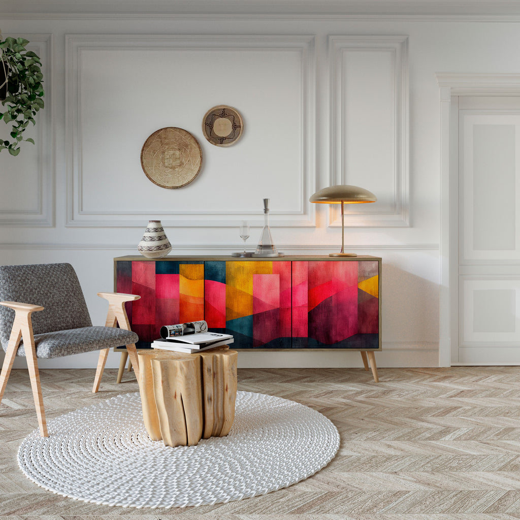 Aparador de 3 puertas COLORFUL SOUNDS efecto roble