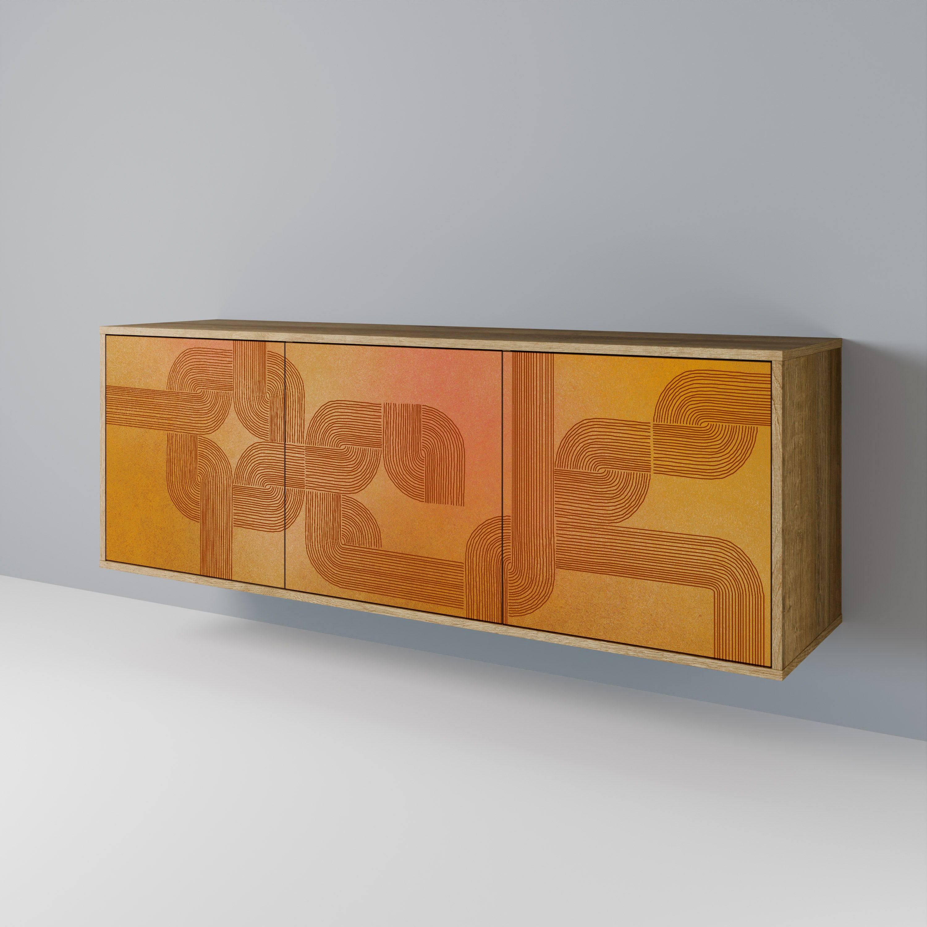 STRENGTHENING RELATION 3-Door Sideboard in Oak Effect