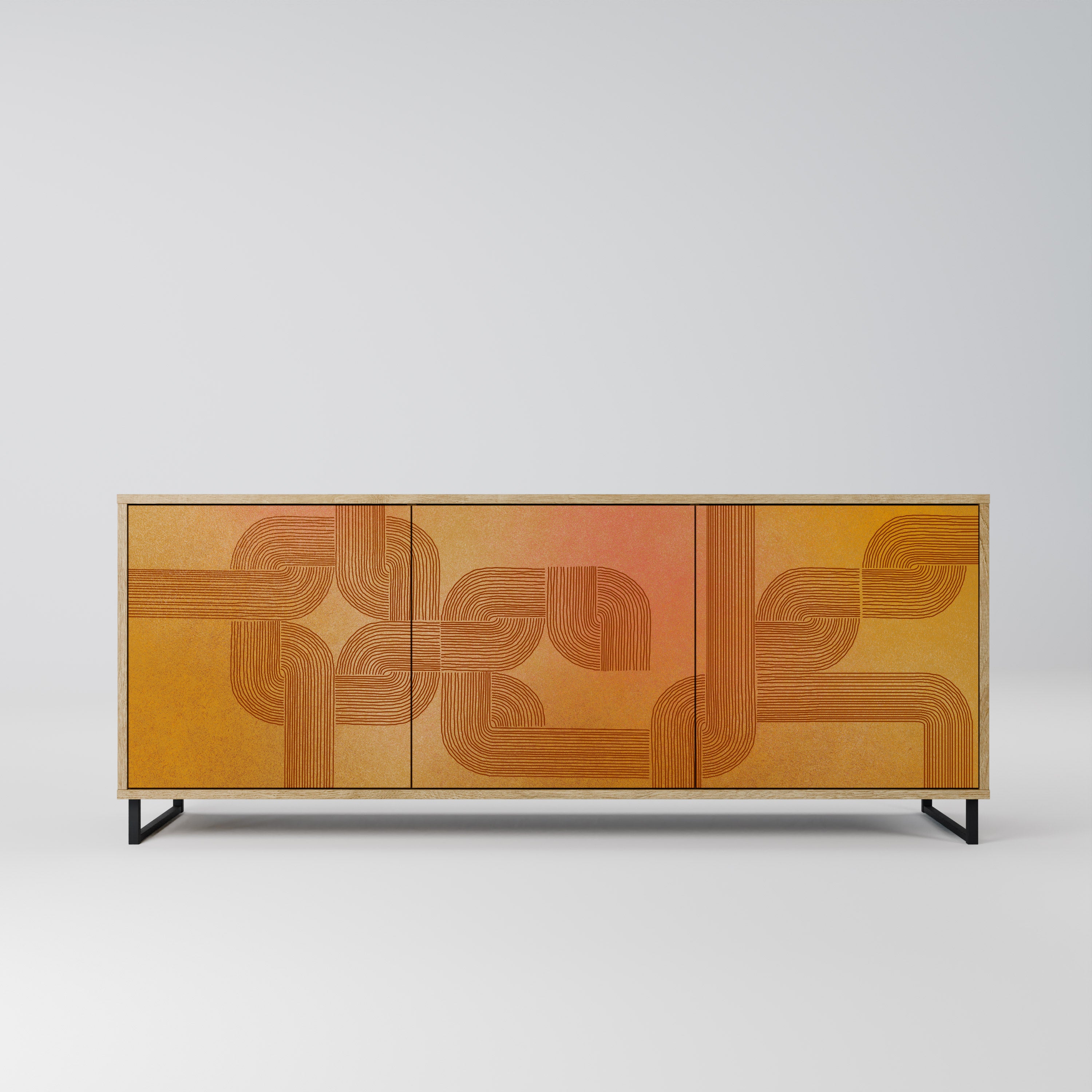 STRENGTHENING RELATION 3-Door Sideboard in Oak Effect