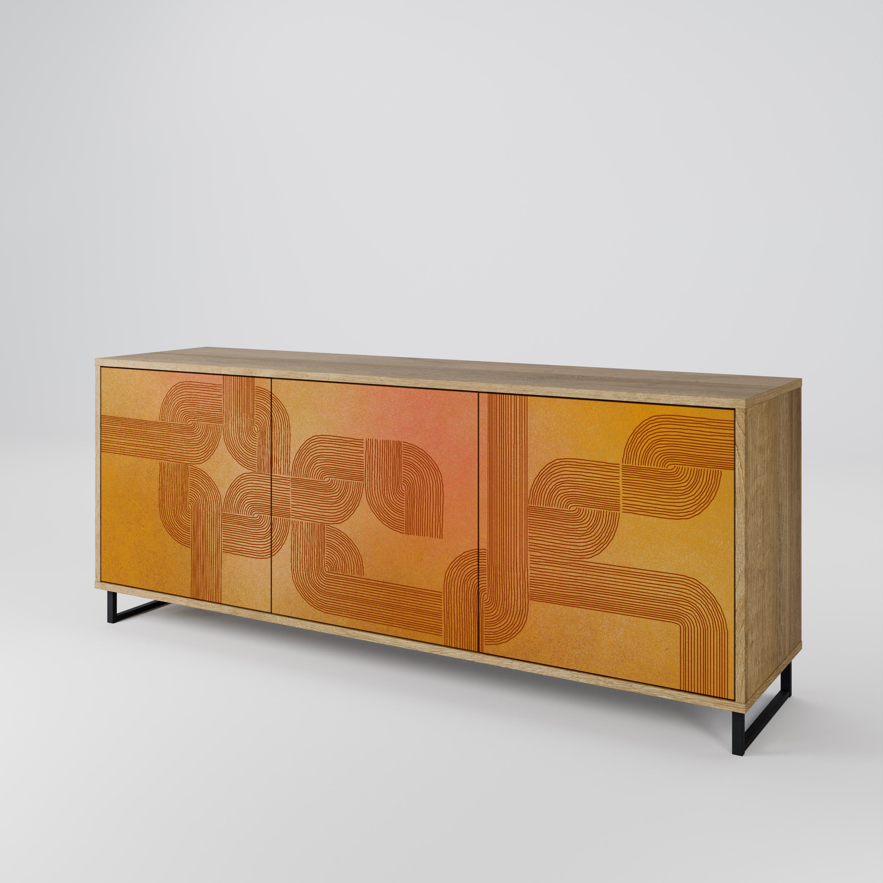 STRENGTHENING RELATION 3-Door Sideboard in Oak Effect