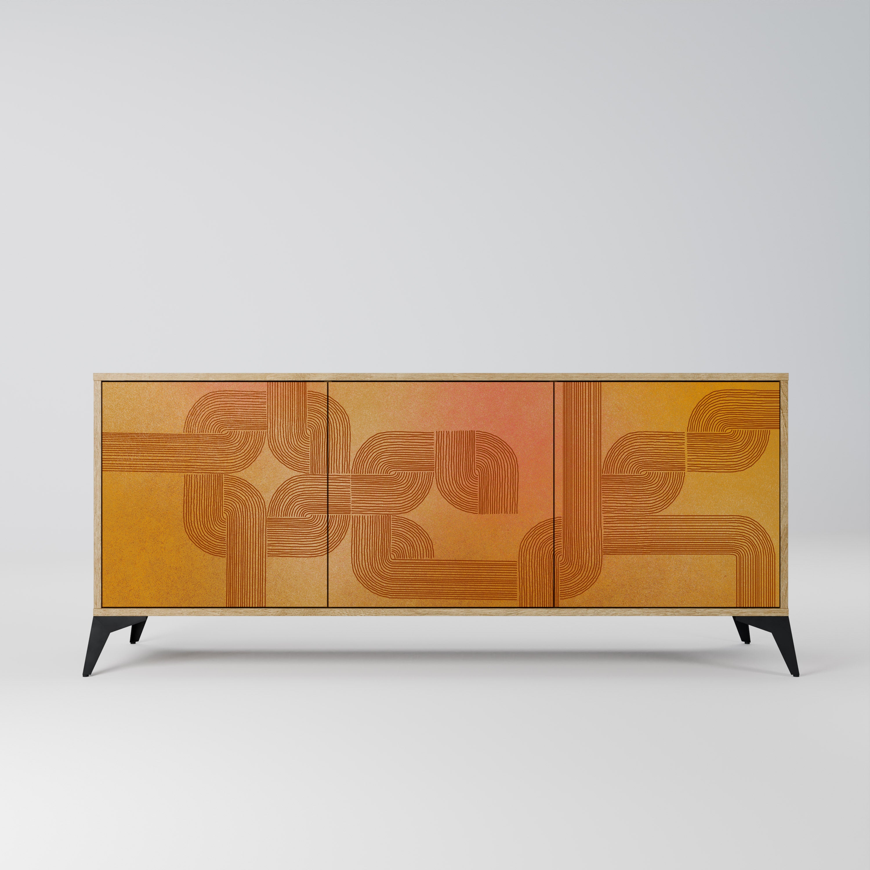 STRENGTHENING RELATION 3-Door Sideboard in Oak Effect