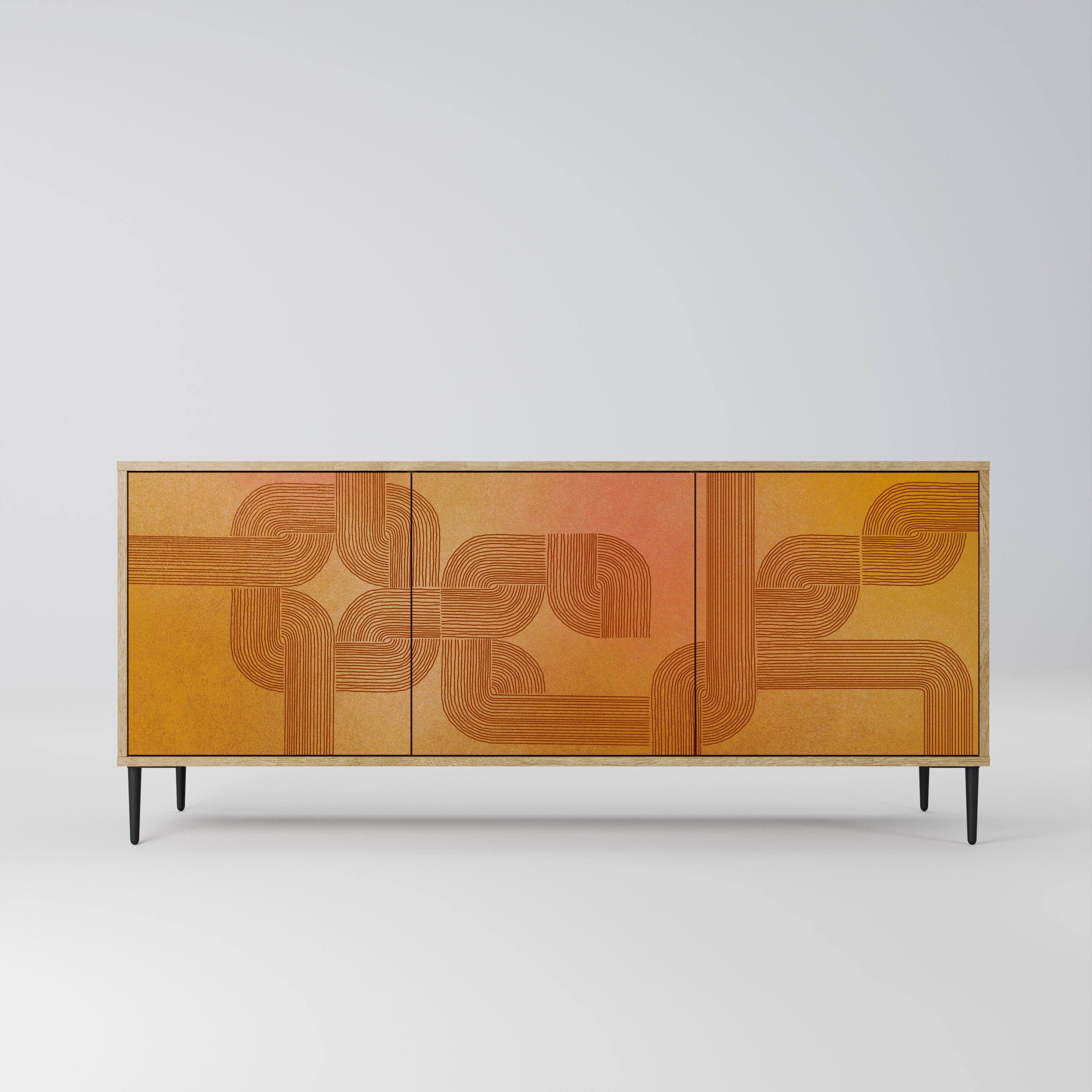 STRENGTHENING RELATION 3-Door Sideboard in Oak Effect