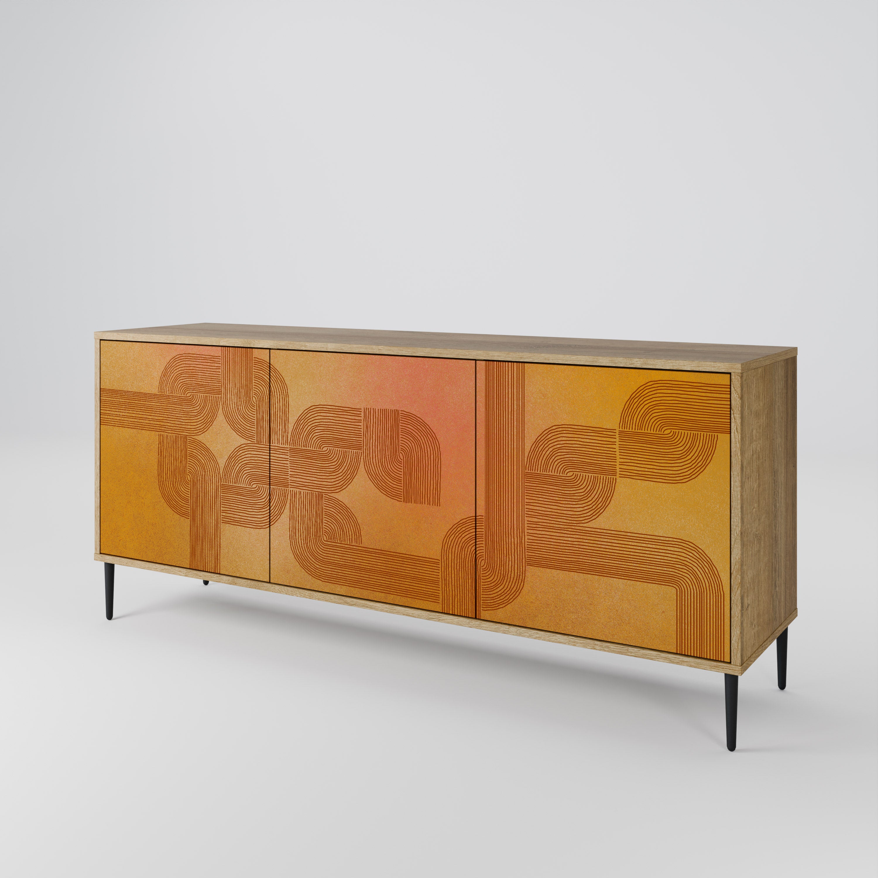 STRENGTHENING RELATION 3-Door Sideboard in Oak Effect