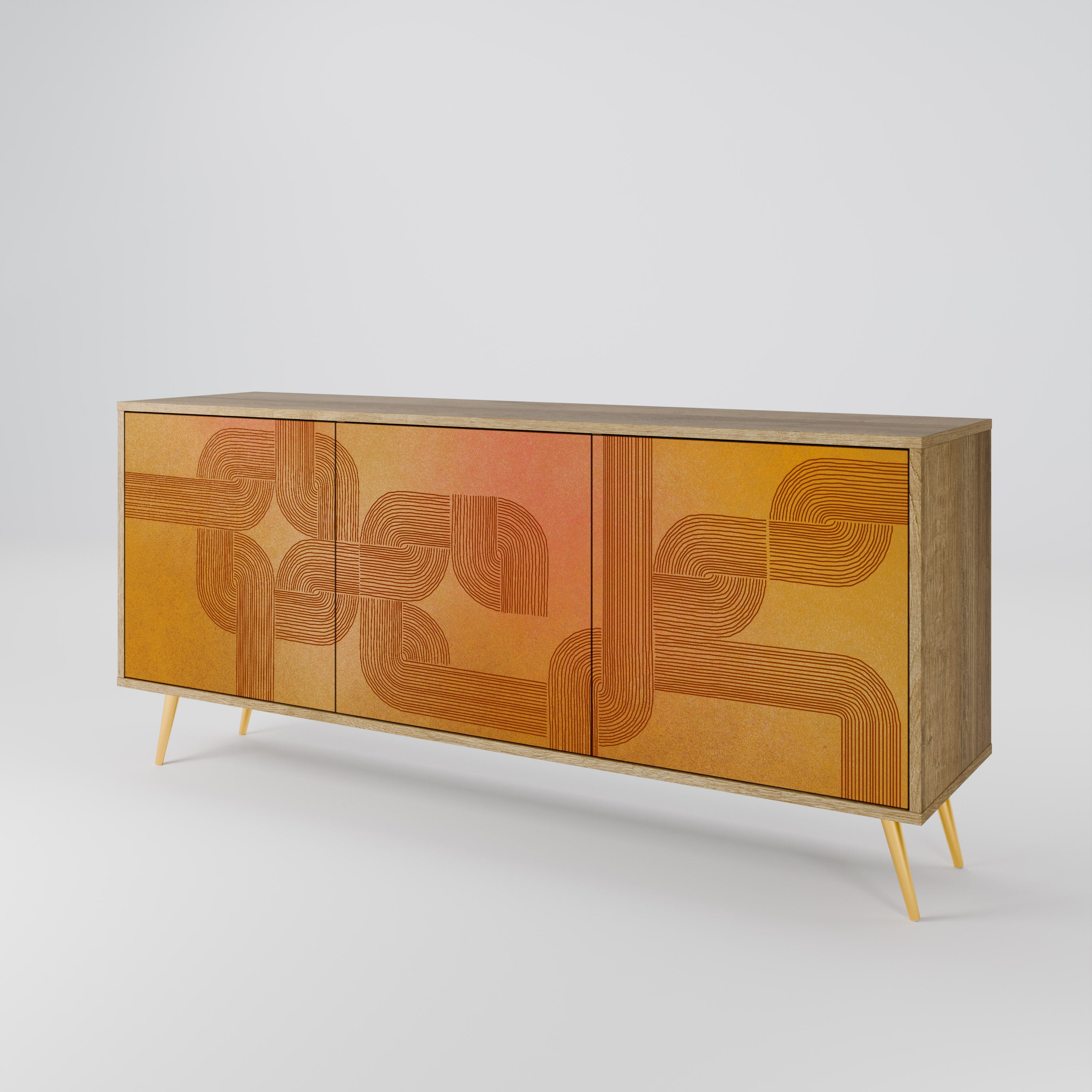 STRENGTHENING RELATION 3-Door Sideboard in Oak Effect