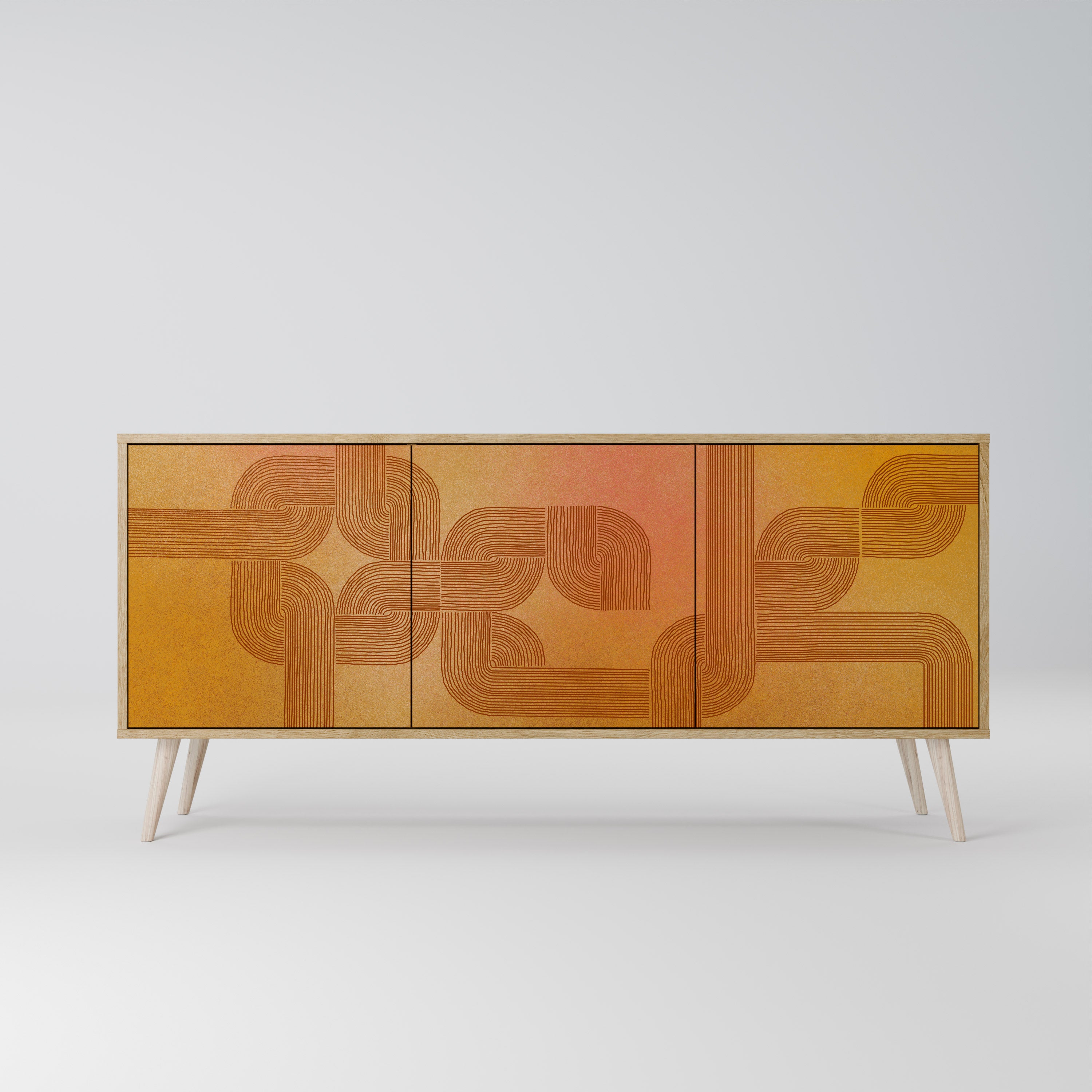 STRENGTHENING RELATION 3-Door Sideboard in Oak Effect