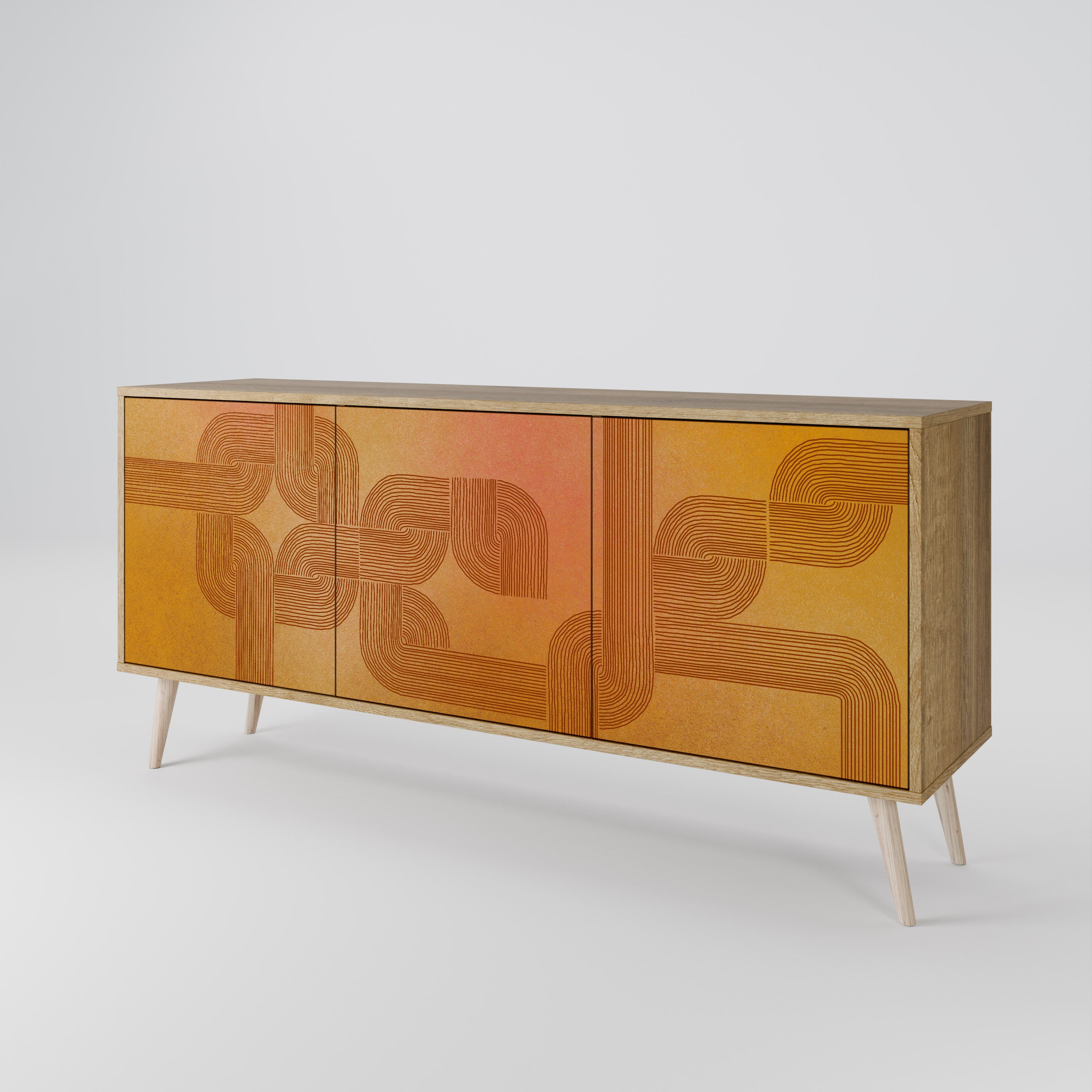 STRENGTHENING RELATION 3-Door Sideboard in Oak Effect