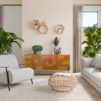 STRENGTHENING RELATION Aparador de 3 Puertas en Efecto Roble