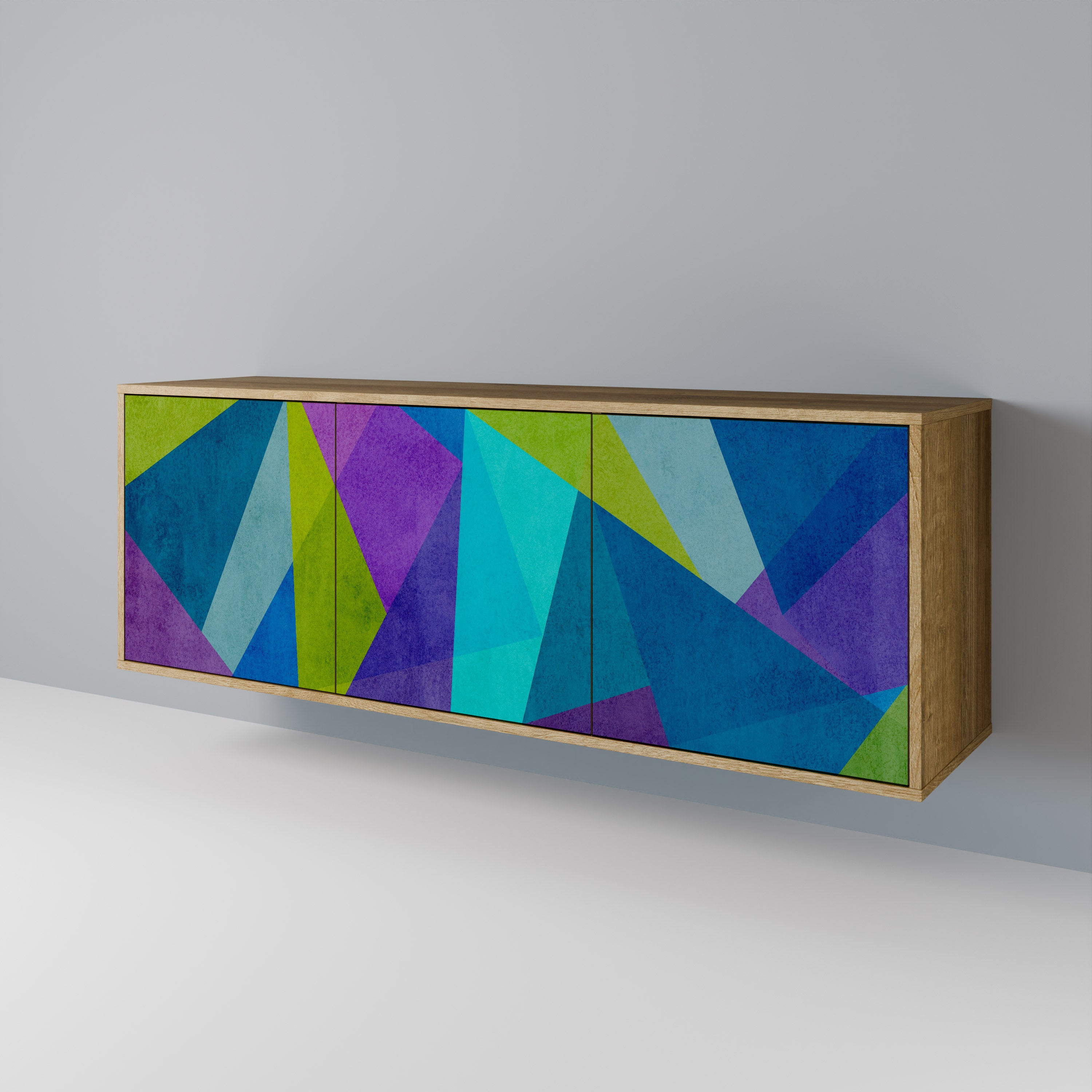COLD SHOWCASE 3-Door Sideboard in Oak Effect