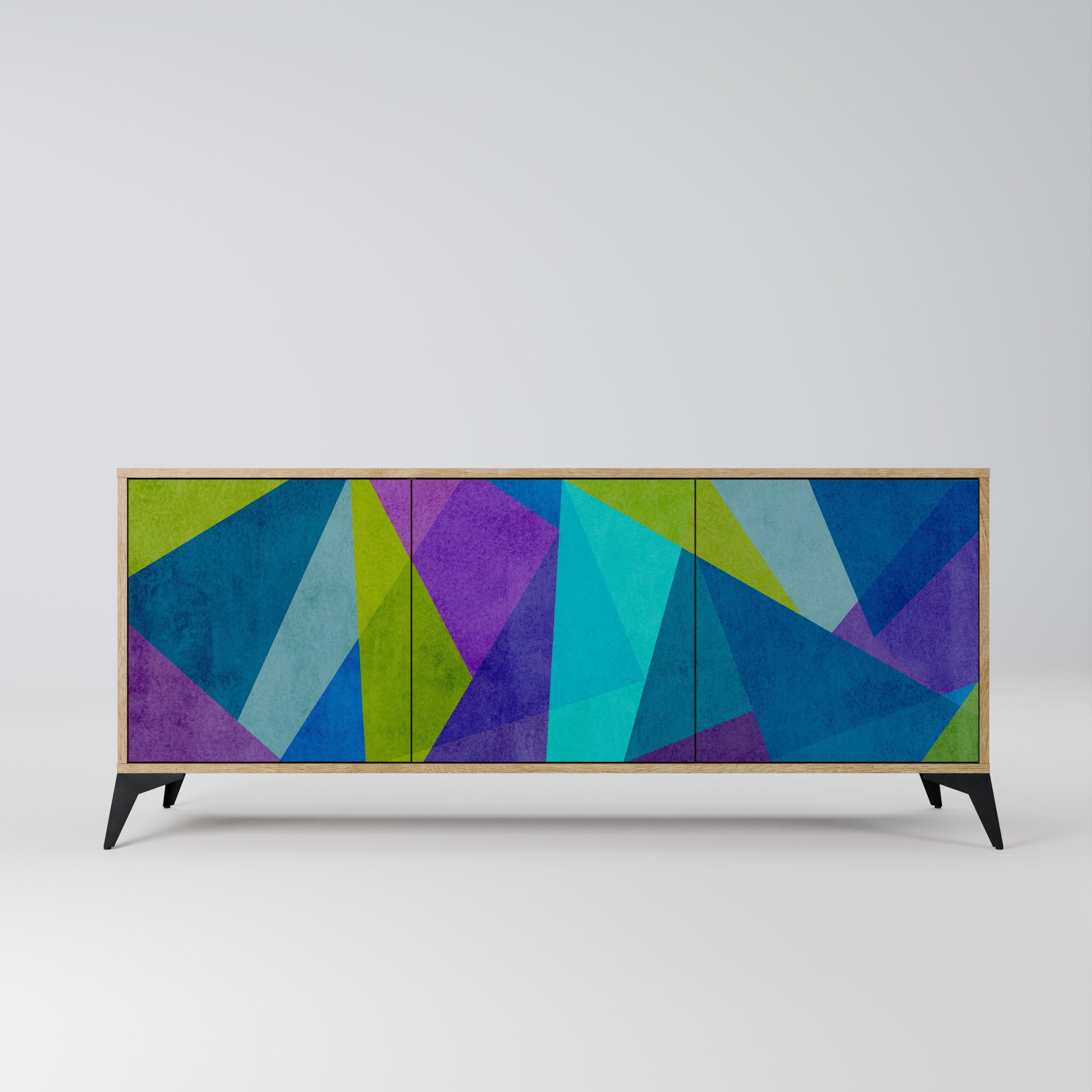 COLD SHOWCASE 3-Door Sideboard in Oak Effect