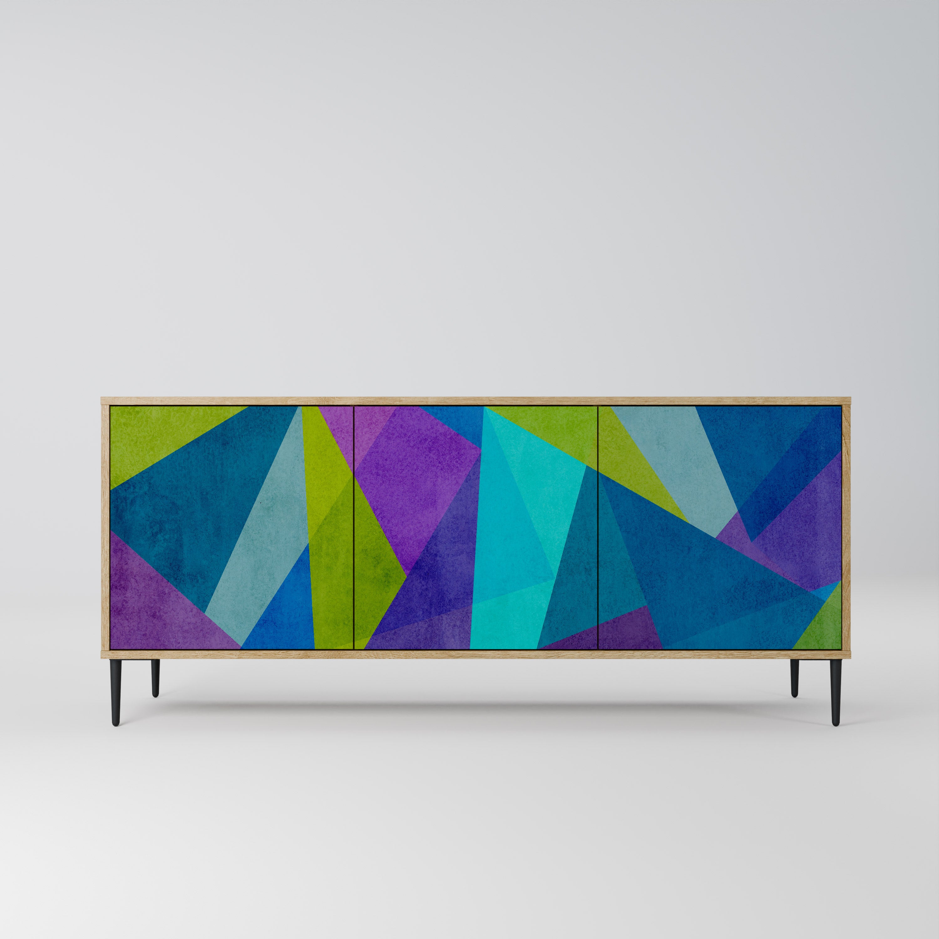 COLD SHOWCASE 3-Door Sideboard in Oak Effect