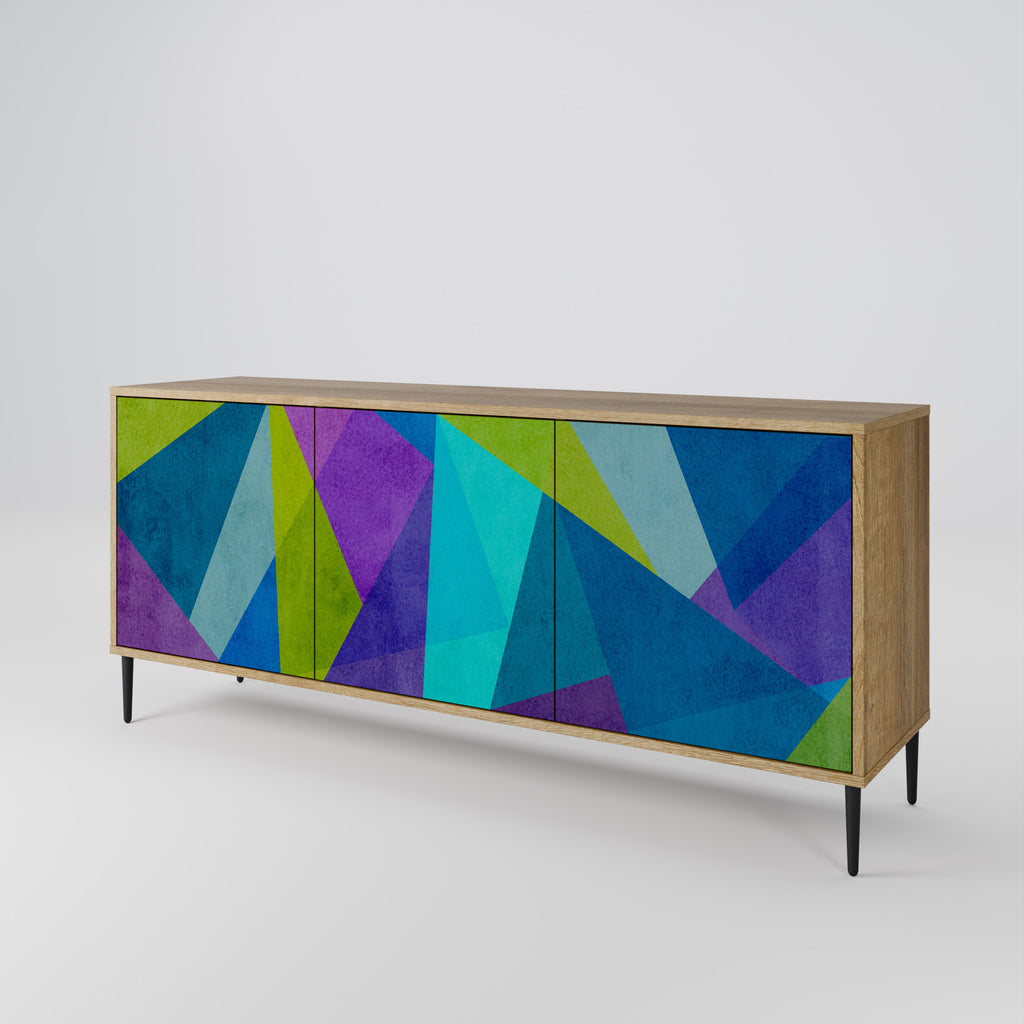 COLD SHOWCASE 3-Door Sideboard in Oak Effect