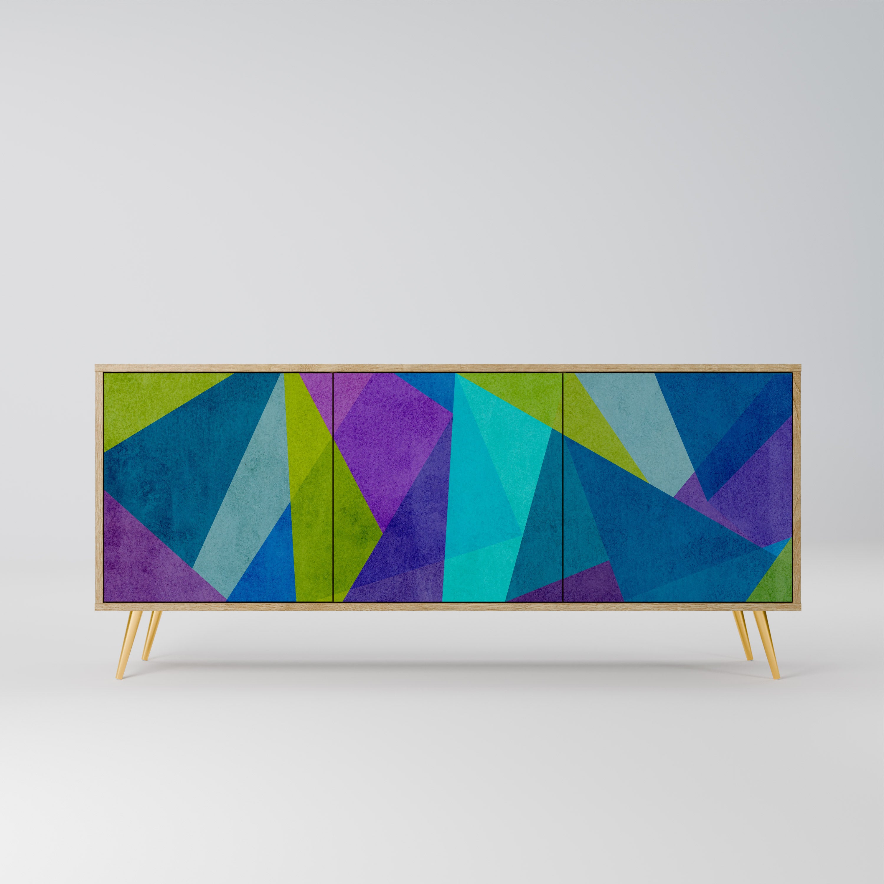 COLD SHOWCASE 3-Door Sideboard in Oak Effect