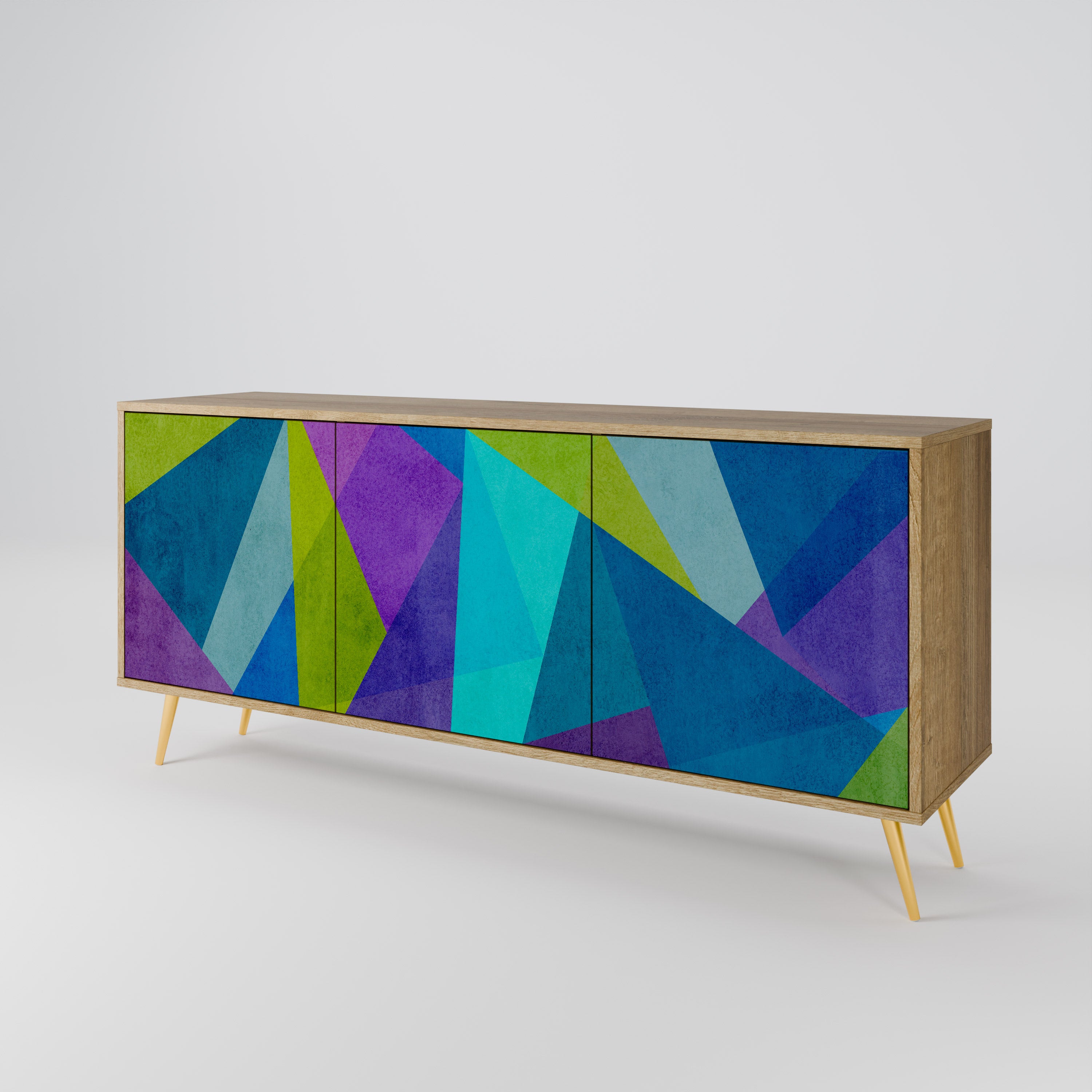 COLD SHOWCASE 3-Door Sideboard in Oak Effect