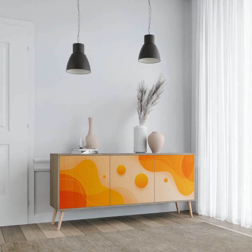 ORANGE ARRANGEMENT 3-Door Sideboard in Oak Effect