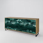 POLYGONAL FLOATING 3-Door Sideboard in Oak Effect