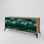 POLYGONAL FLOATING 3-Door Sideboard in Oak Effect