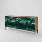POLYGONAL FLOATING 3-Door Sideboard in Oak Effect