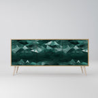 POLYGONAL FLOATING 3-Door Sideboard in Oak Effect