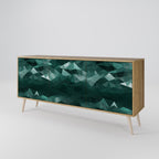 POLYGONAL FLOATING 3-Door Sideboard in Oak Effect