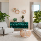 POLYGONAL FLOATING 3-Door Sideboard in Oak Effect