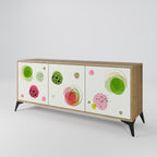 COLORFUL COSMOS 3-Door Sideboard in Oak Effect