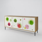 COLORFUL COSMOS 3-Door Sideboard in Oak Effect