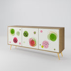 COLORFUL COSMOS 3-Door Sideboard in Oak Effect