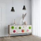 COLORFUL COSMOS 3-Door Sideboard in Oak Effect