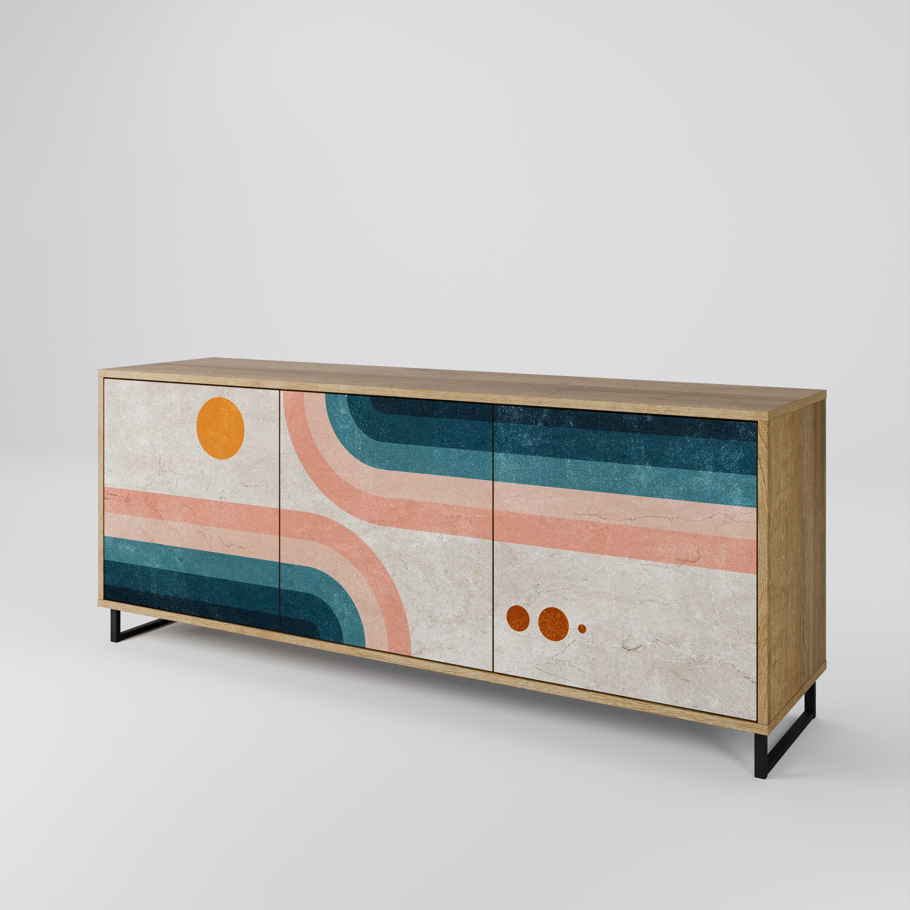 TWO HALVES 3-Door Sideboard