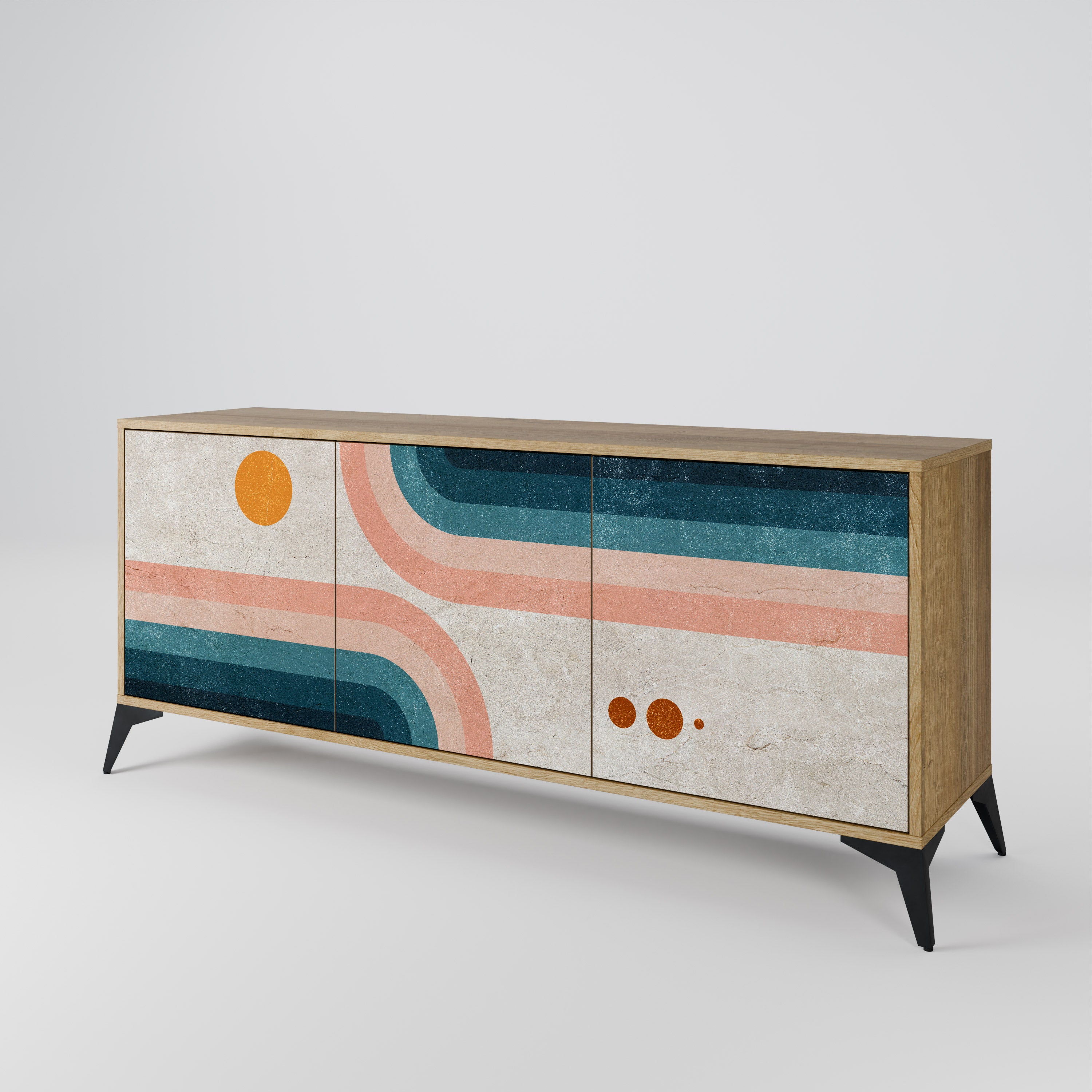 TWO HALVES 3-Door Sideboard