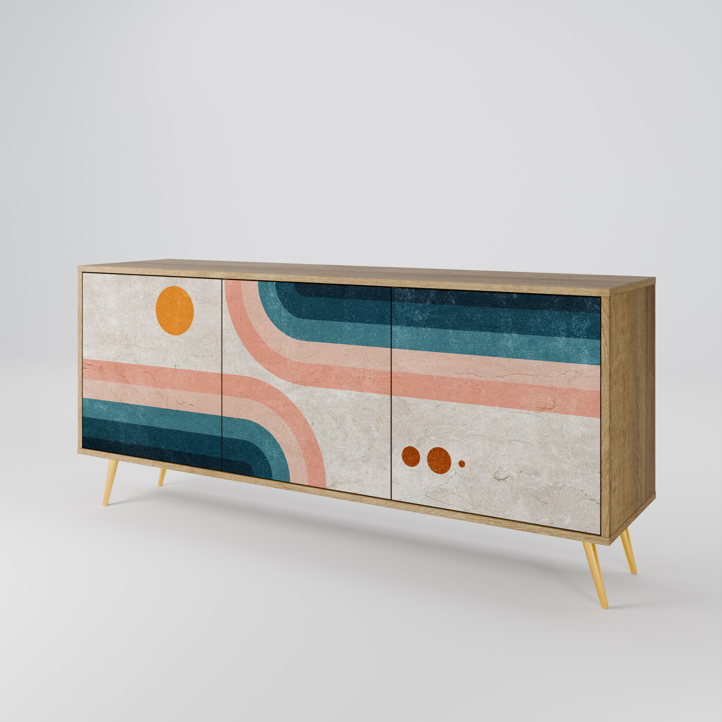 TWO HALVES 3-Door Sideboard