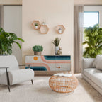 TWO HALVES Aparador de 3 Puertas en Efecto Roble