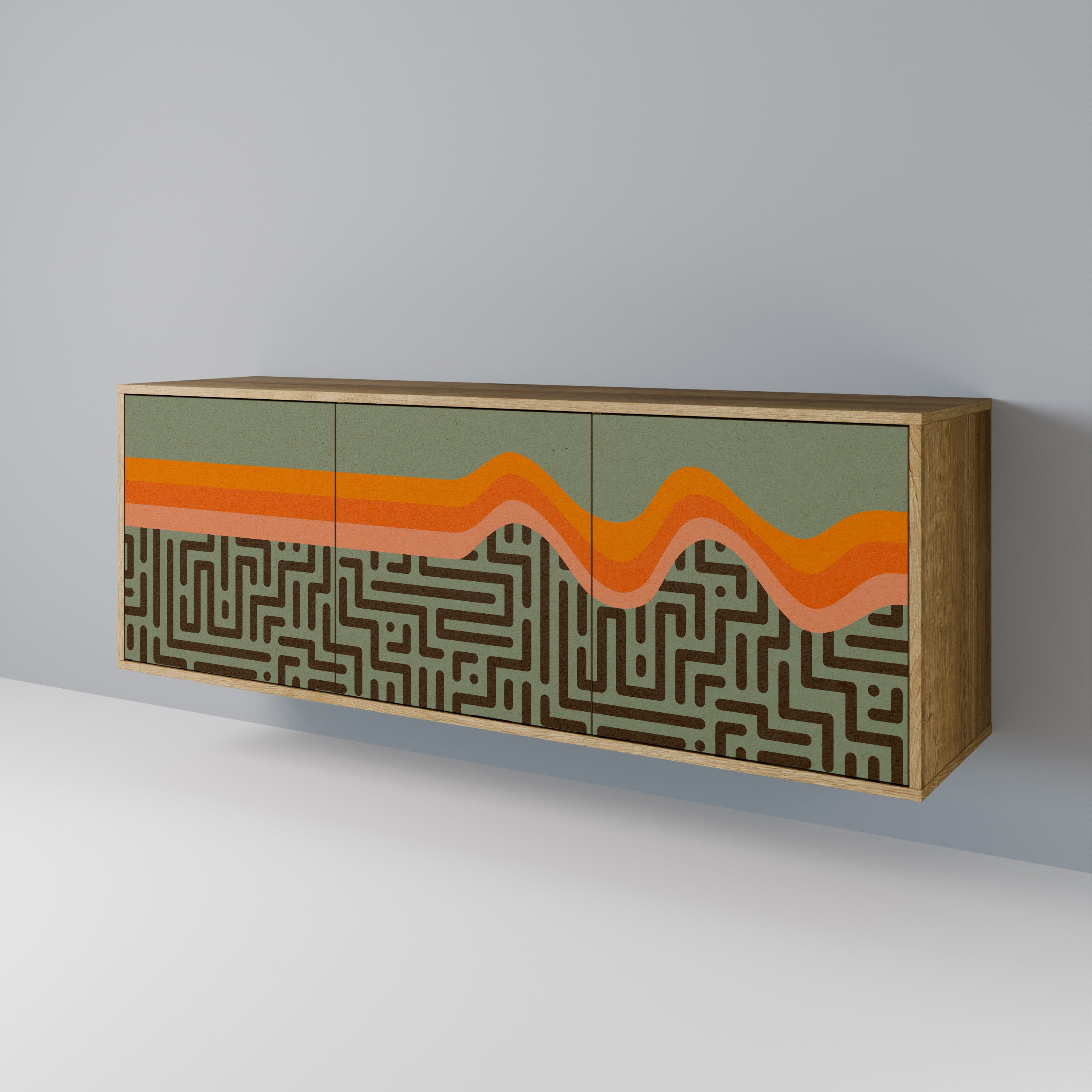 SIMPLE SOLUTIONS 3-Door Sideboard in Oak Effect