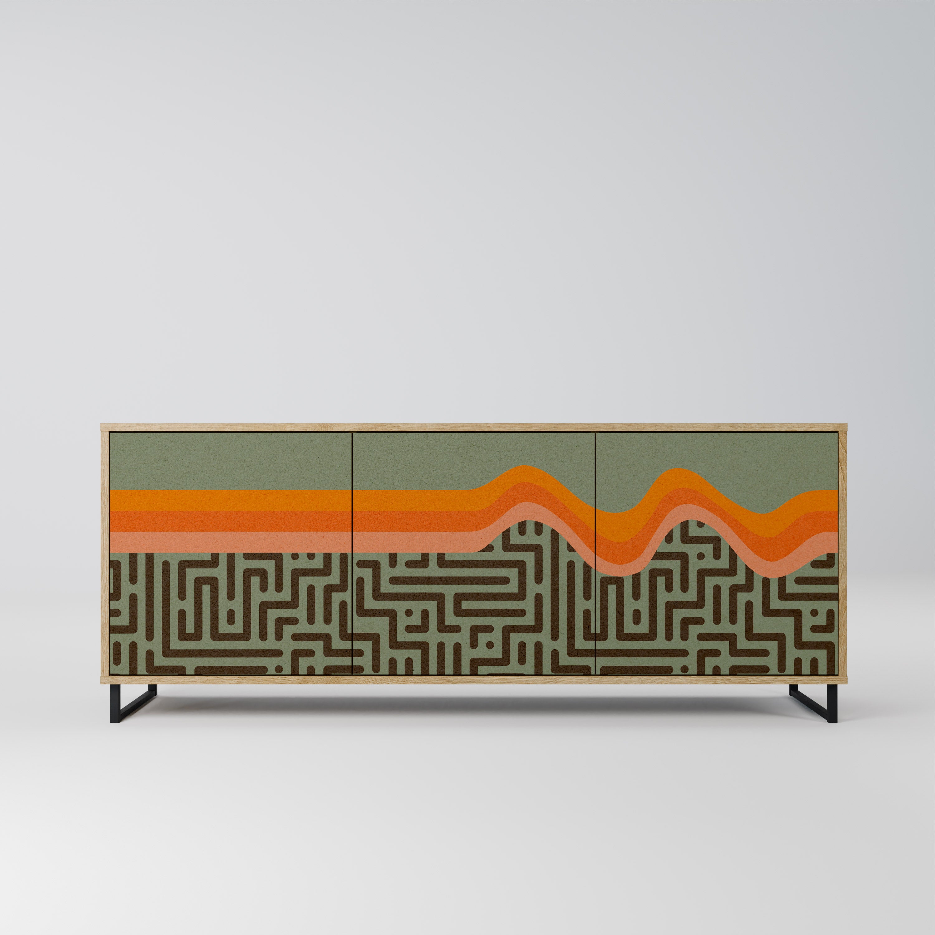 SIMPLE SOLUTIONS 3-Door Sideboard in Oak Effect