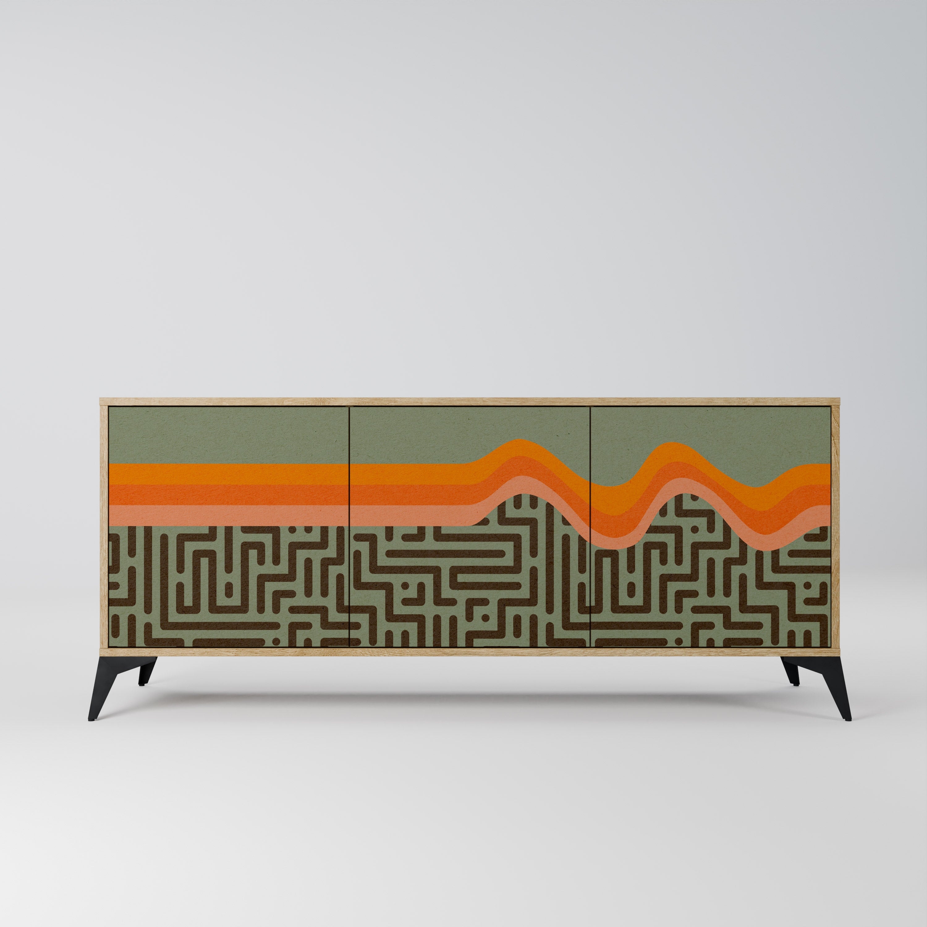 SIMPLE SOLUTIONS 3-Door Sideboard in Oak Effect