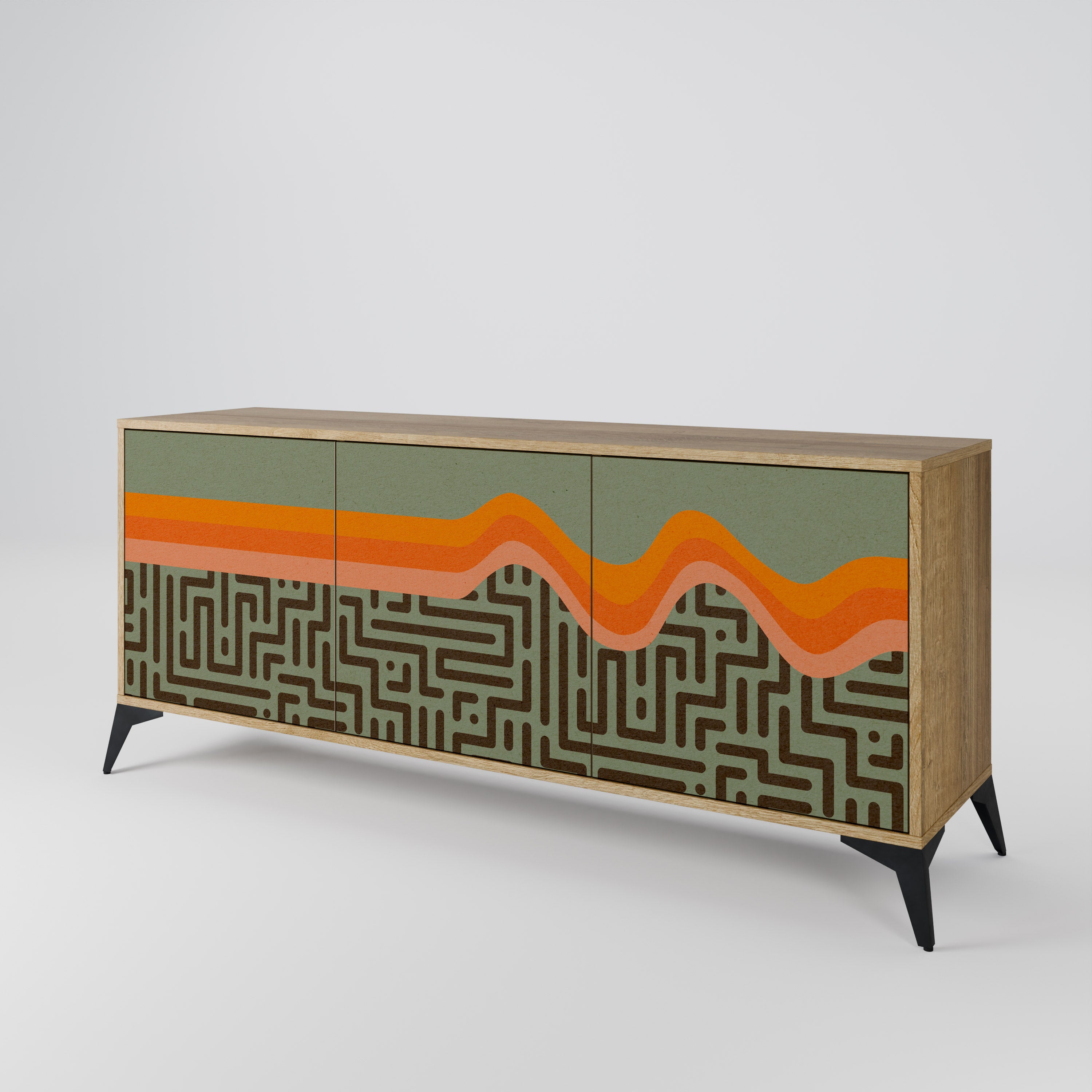 SIMPLE SOLUTIONS 3-Door Sideboard in Oak Effect
