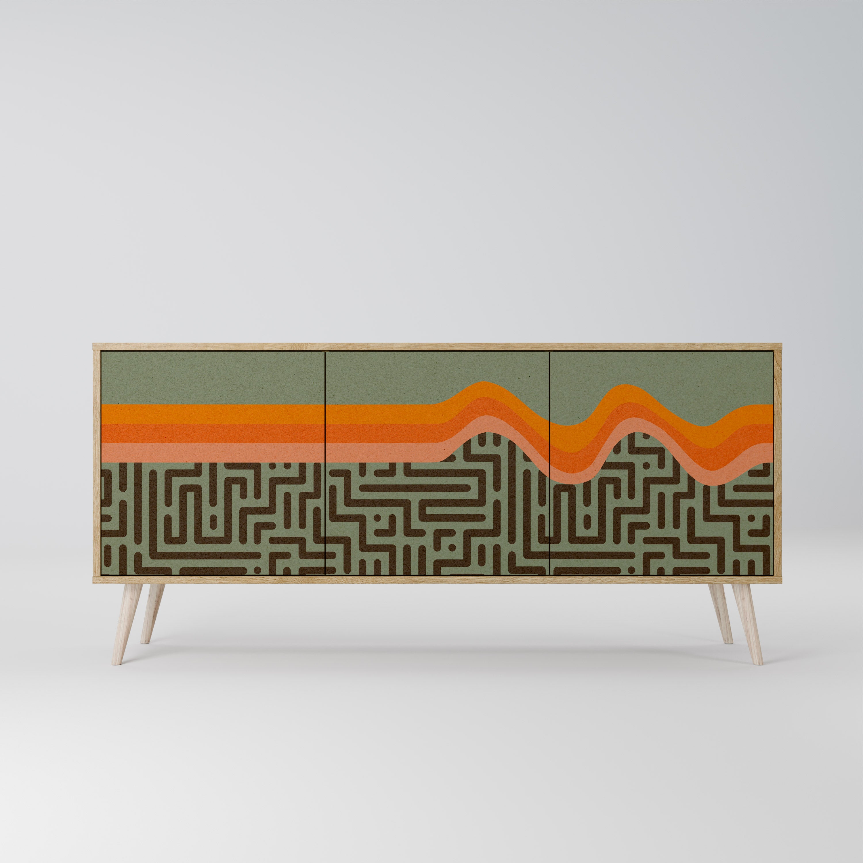 SIMPLE SOLUTIONS 3-Door Sideboard in Oak Effect