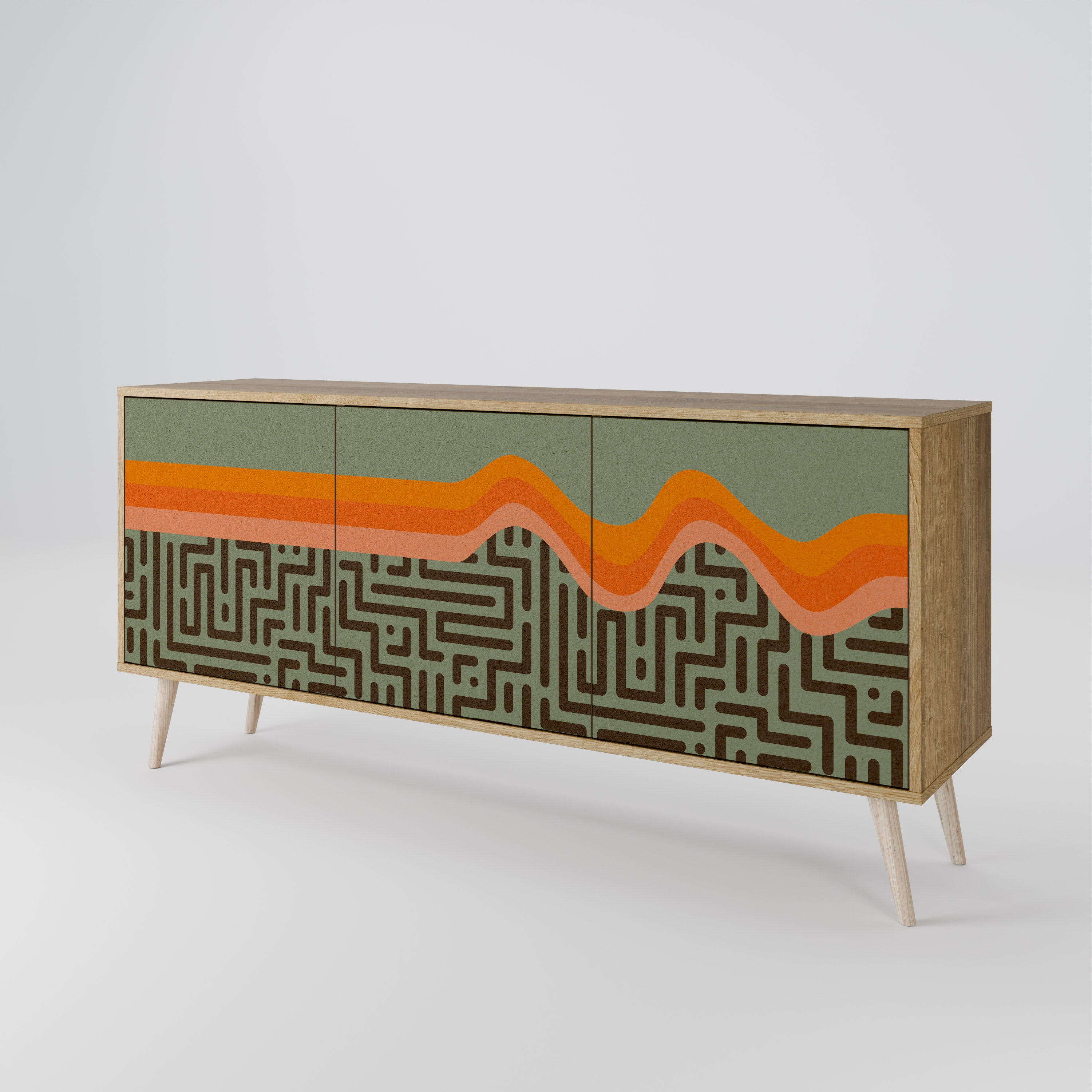 SIMPLE SOLUTIONS 3-Door Sideboard in Oak Effect