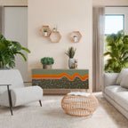 SIMPLE SOLUTIONS Aparador de 3 Puertas en Efecto Roble