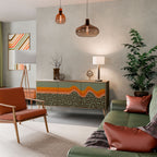 SIMPLE SOLUTIONS Aparador de 3 Puertas en Efecto Roble