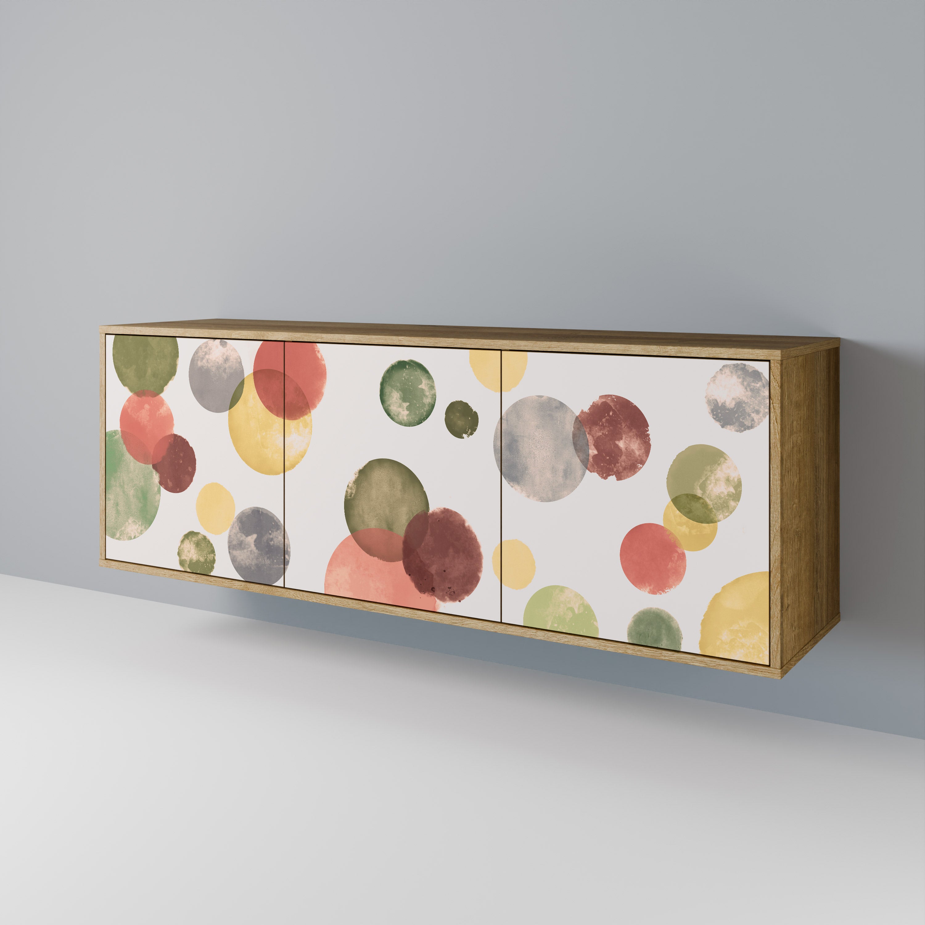 FLEETING HAPPINESS 3-Door Sideboard in Oak Effect