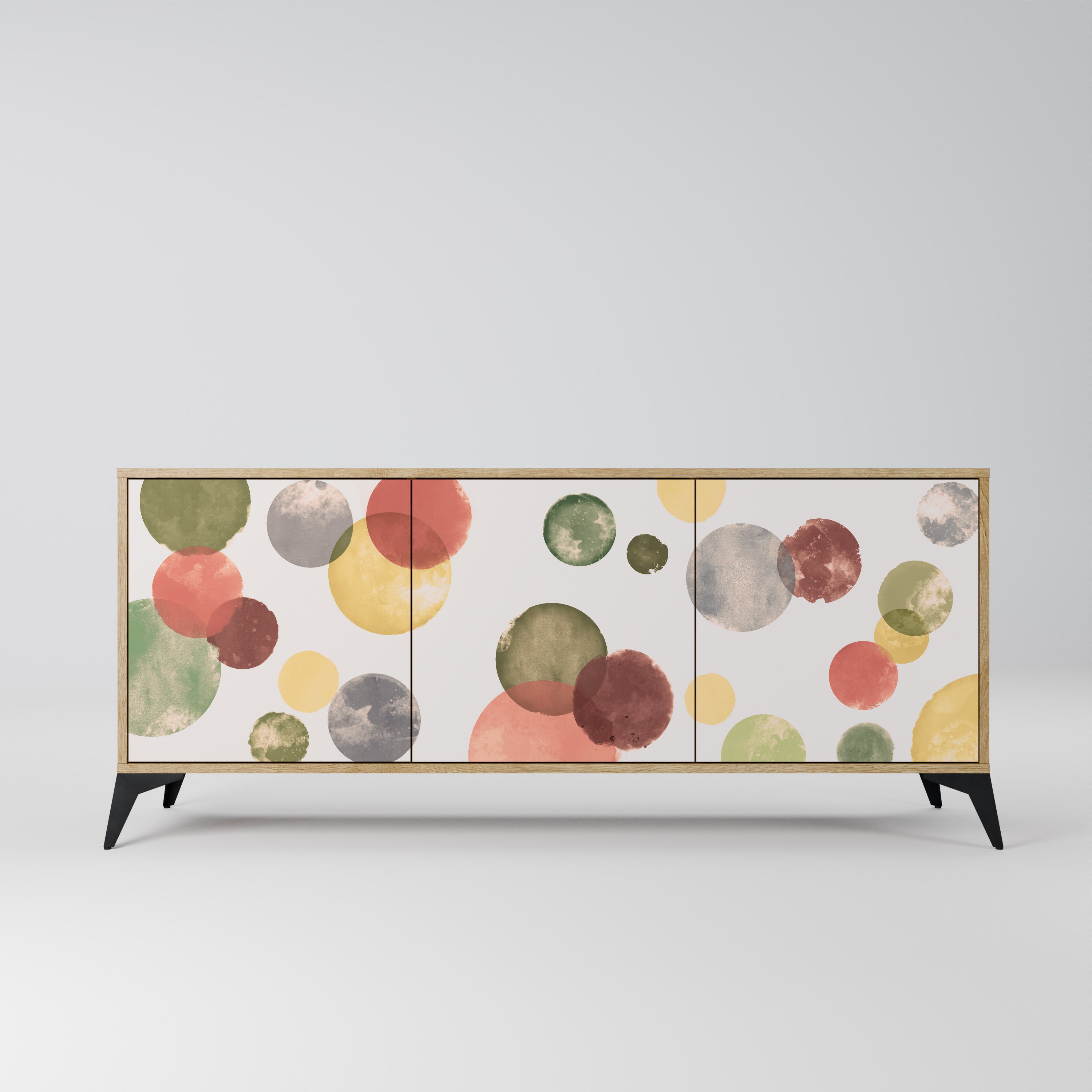 FLEETING HAPPINESS 3-Door Sideboard in Oak Effect