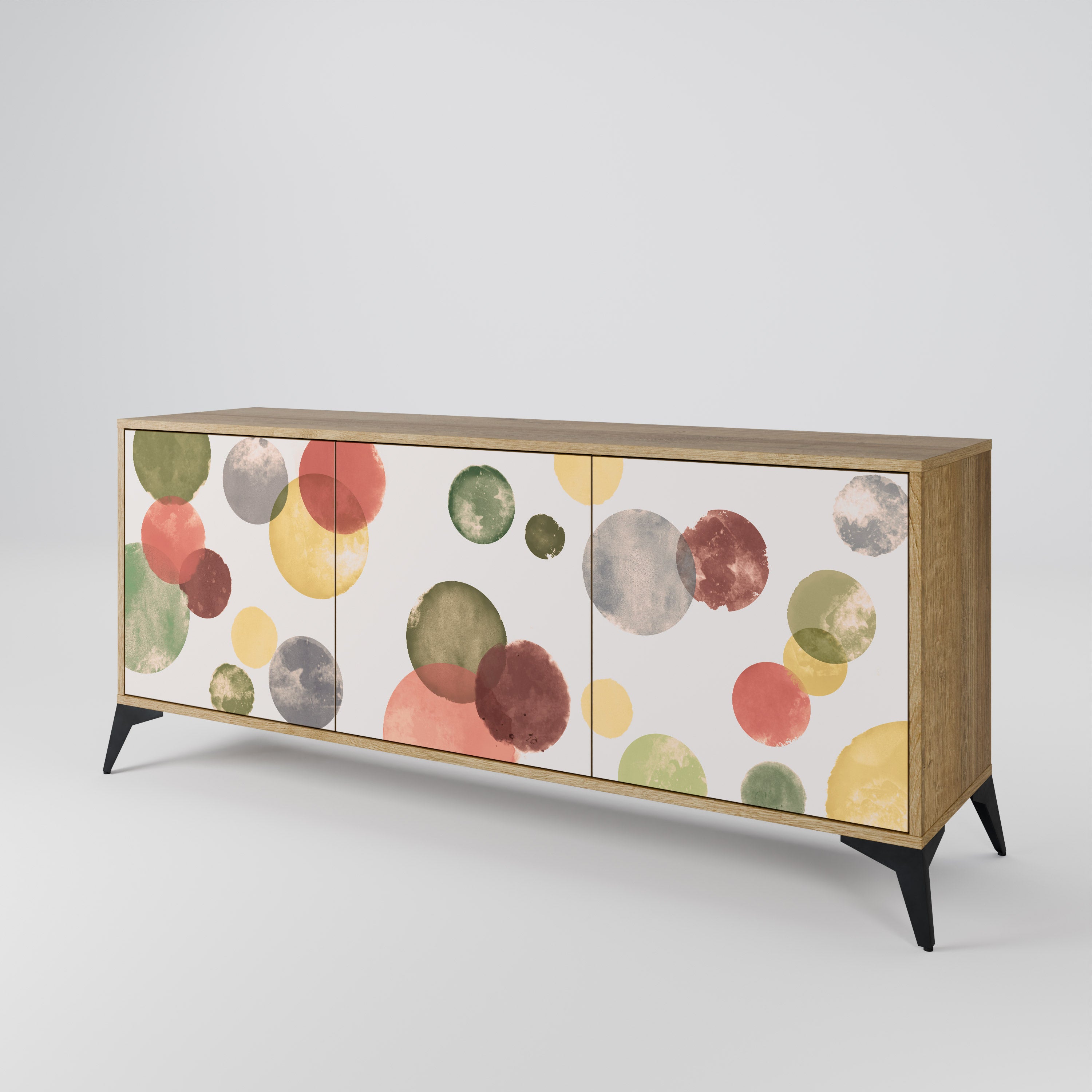 FLEETING HAPPINESS 3-Door Sideboard in Oak Effect