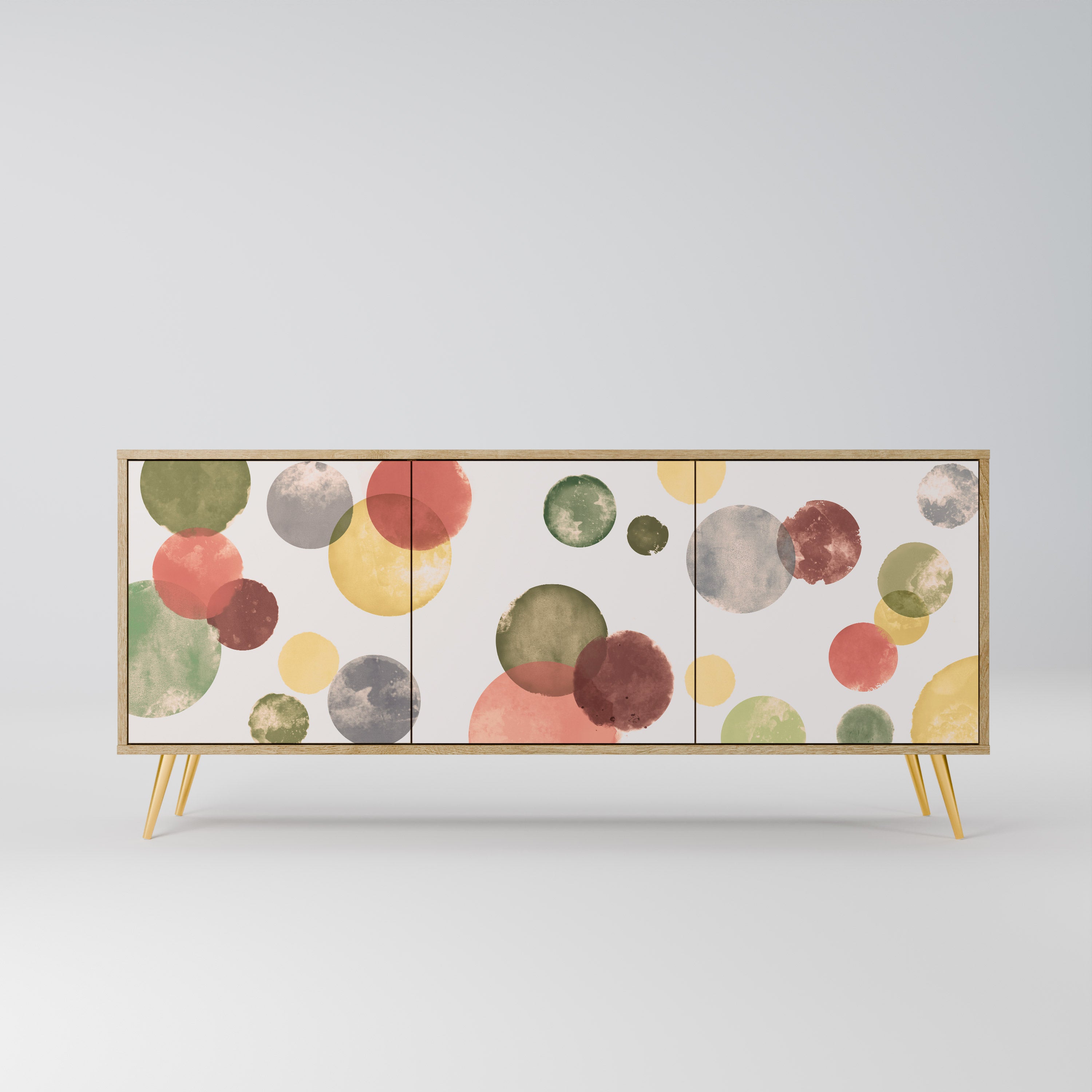 FLEETING HAPPINESS 3-Door Sideboard in Oak Effect